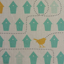 Algodón estampado RIKKE Lino / Celadón